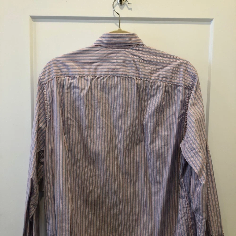 J. Crew Red/White/Blue Striped Button Down